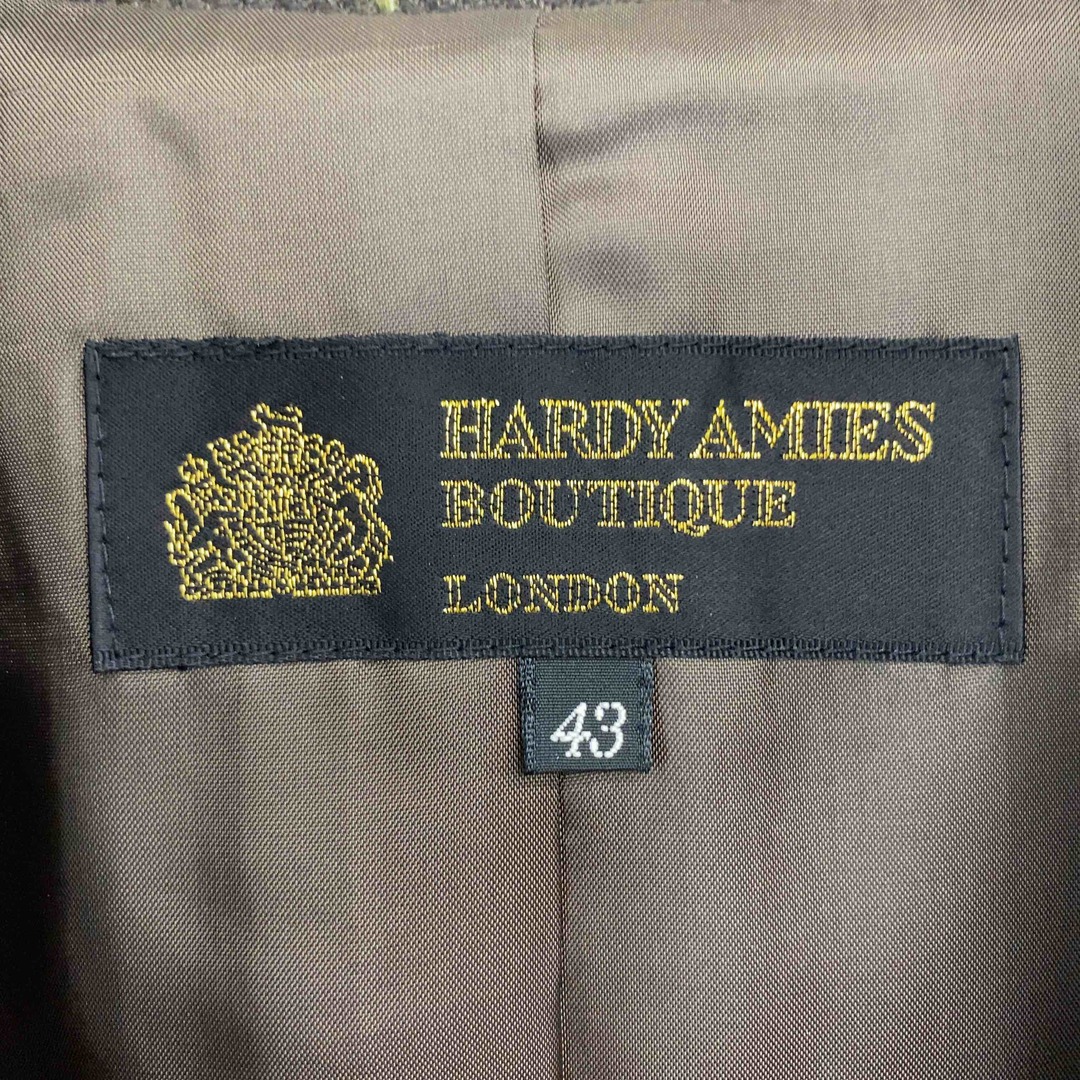 HARDY AMIES(ハーディエイミス)のHARDY AMIES BOUTIQUE ハーディエイミス ブラウン レディース  テーラード レディースのジャケット/アウター(テーラードジャケット)の商品写真