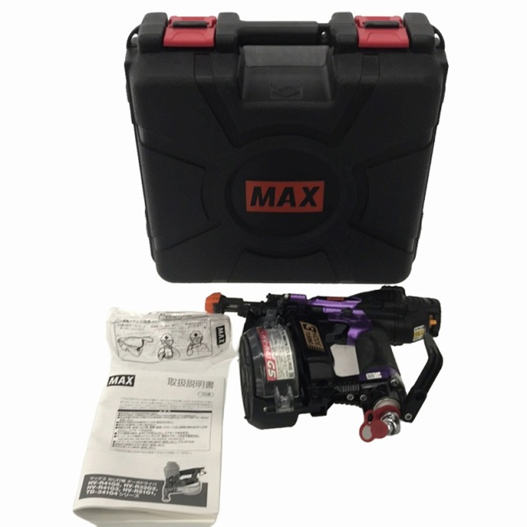☆美品 限定色☆ MAX マックス 高圧 41mm ねじ打ち機 ターボドライバ HV-R41G5 パープル エア工具 エアツール 86131 自動車/バイクのバイク(工具)の商品写真