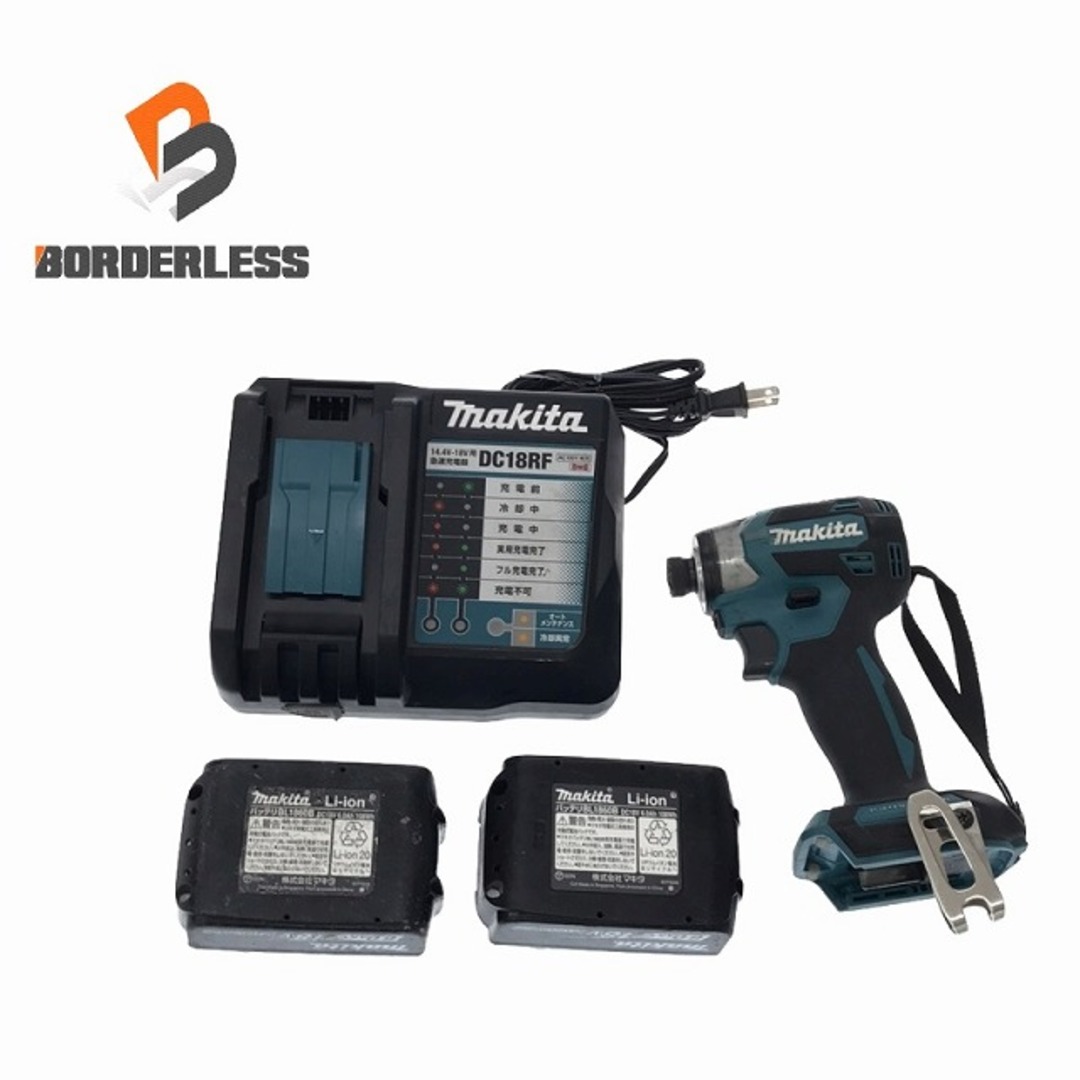 ☆中古品☆makita マキタ 18V 充電式インパクトドライバー TD173Ｄ 青/ブルー バッテリー2個(18V6.0Ah) 充電器付 コードレス  85873 | フリマアプリ ラクマ