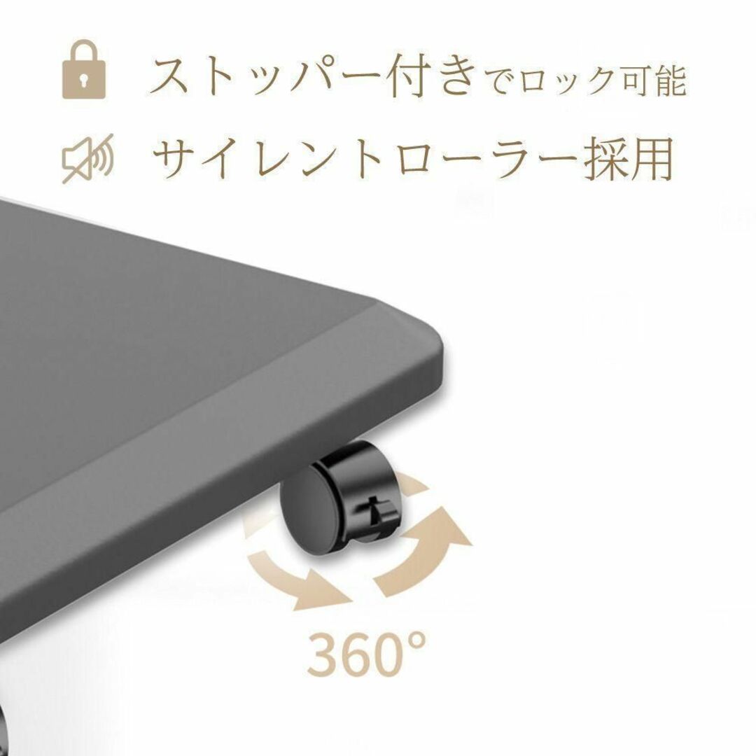 2003テレビスタンド テレビ台 キャスター付き 黑 耐荷重40kg 高さ調節