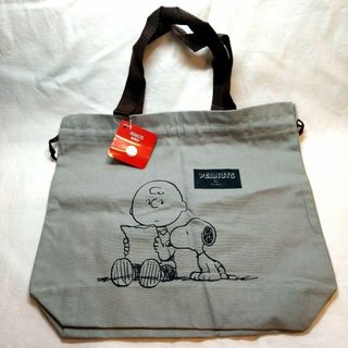 ピーナッツ(PEANUTS)の【新品】スヌーピーメイト 巾着コットントート　SNOOPY(トートバッグ)