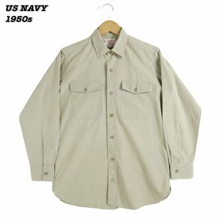 ミリタリー(MILITARY)のUS NAVY Cotton Khaki Shirts 50s SH24006(シャツ)