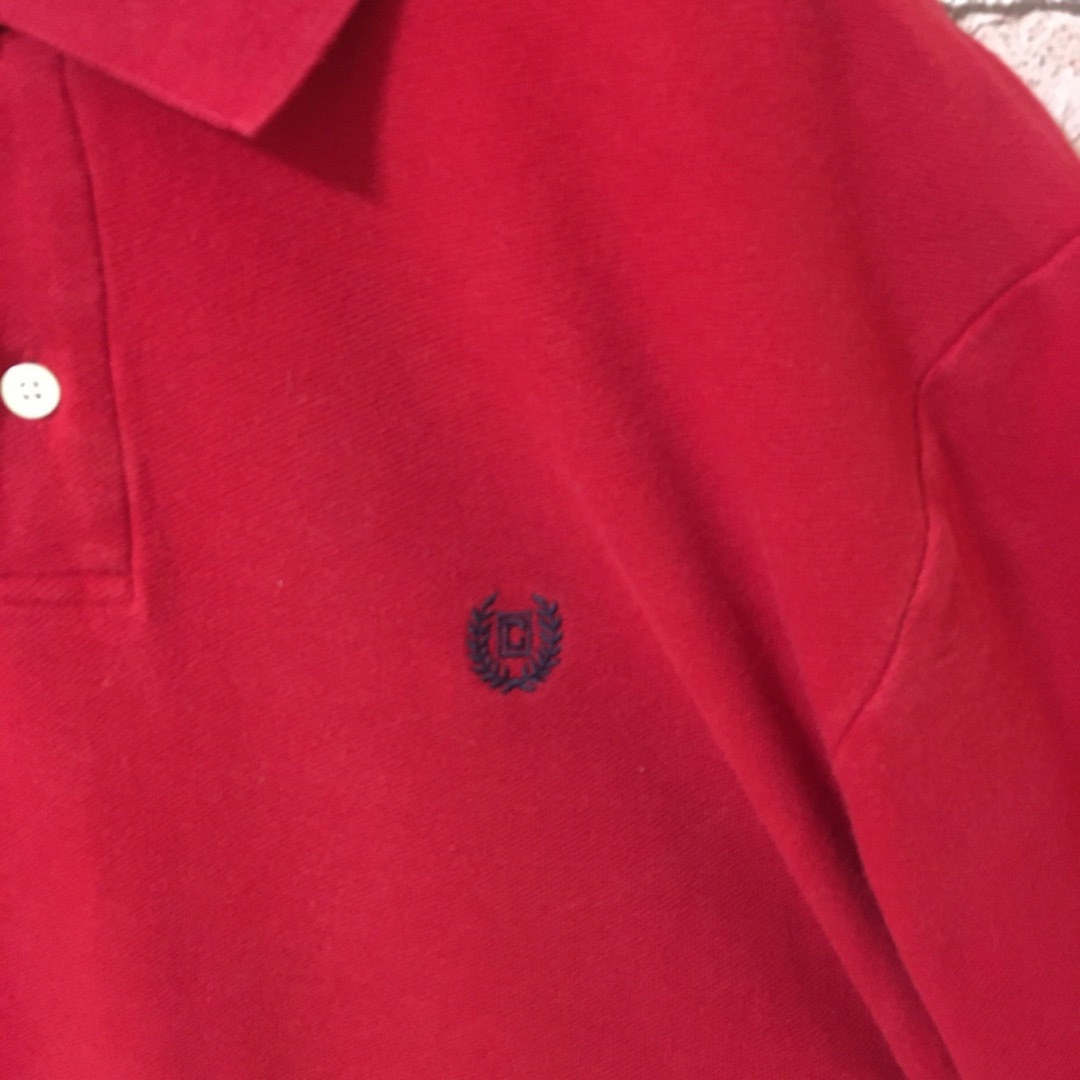 CHAPS(チャップス)の【Mサイズ】チャップス☆刺繍ロゴ　ポロシャツ　レッド　ヴィンテージ メンズのトップス(ポロシャツ)の商品写真