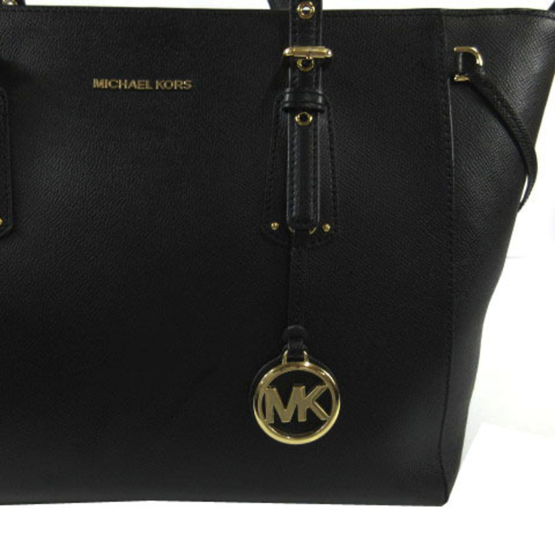 Michael Kors(マイケルコース)のマイケルコース トートバッグ 鞄 ロゴ レザー 型押し チャーム付き 黒 レディースのバッグ(トートバッグ)の商品写真