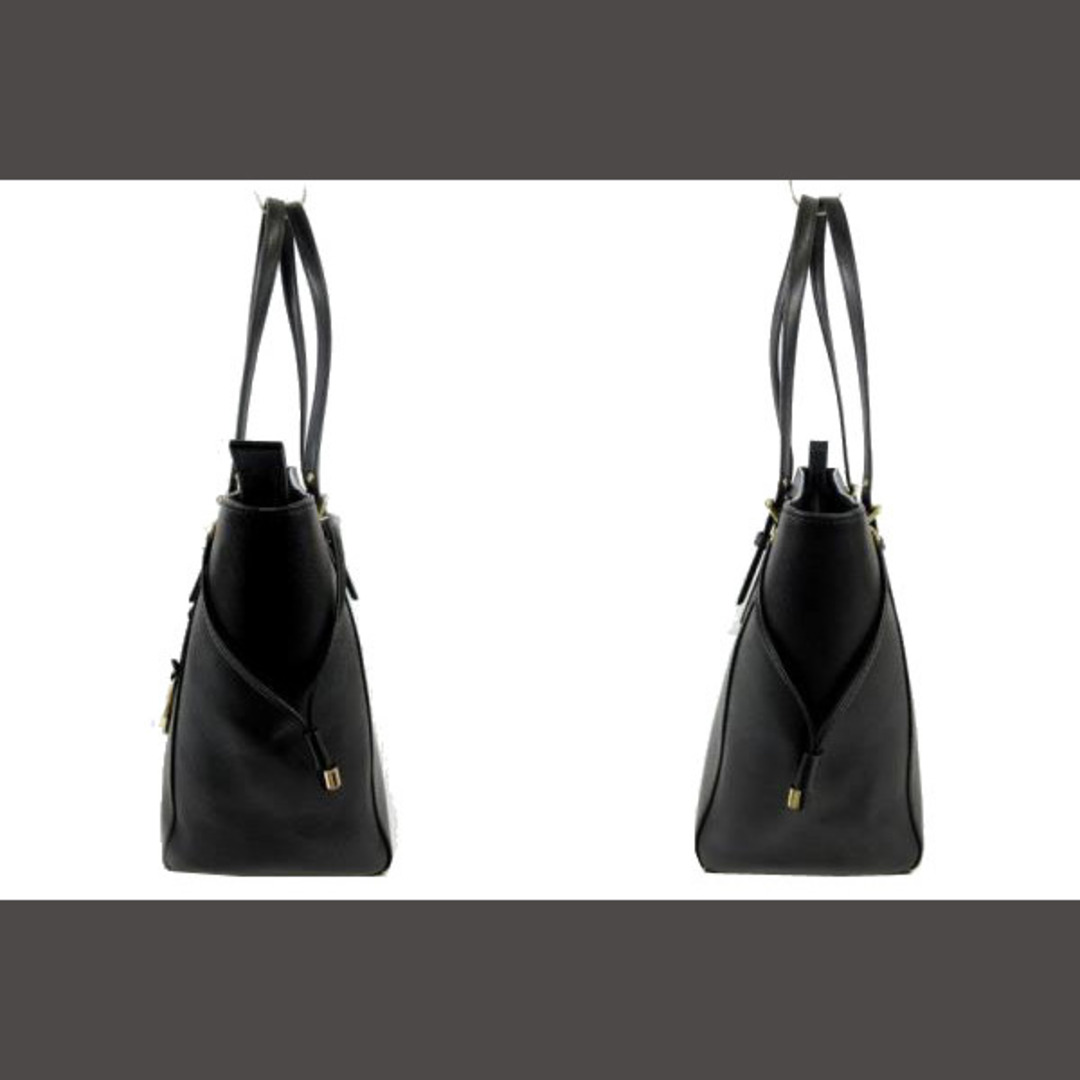 Michael Kors(マイケルコース)のマイケルコース トートバッグ 鞄 ロゴ レザー 型押し チャーム付き 黒 レディースのバッグ(トートバッグ)の商品写真