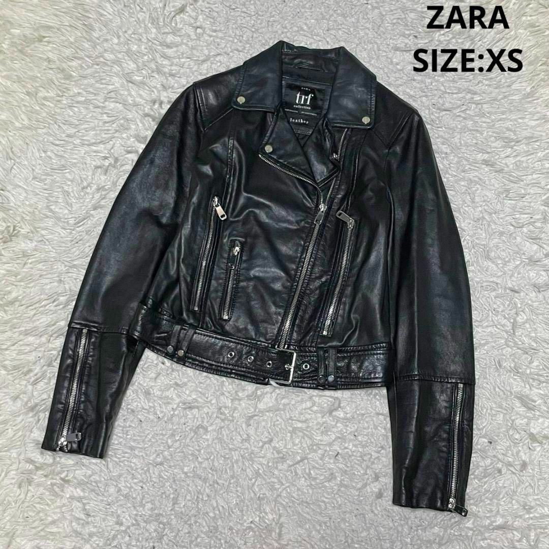 ZARA ラムレザーダブルライダース - ジャケット・アウター