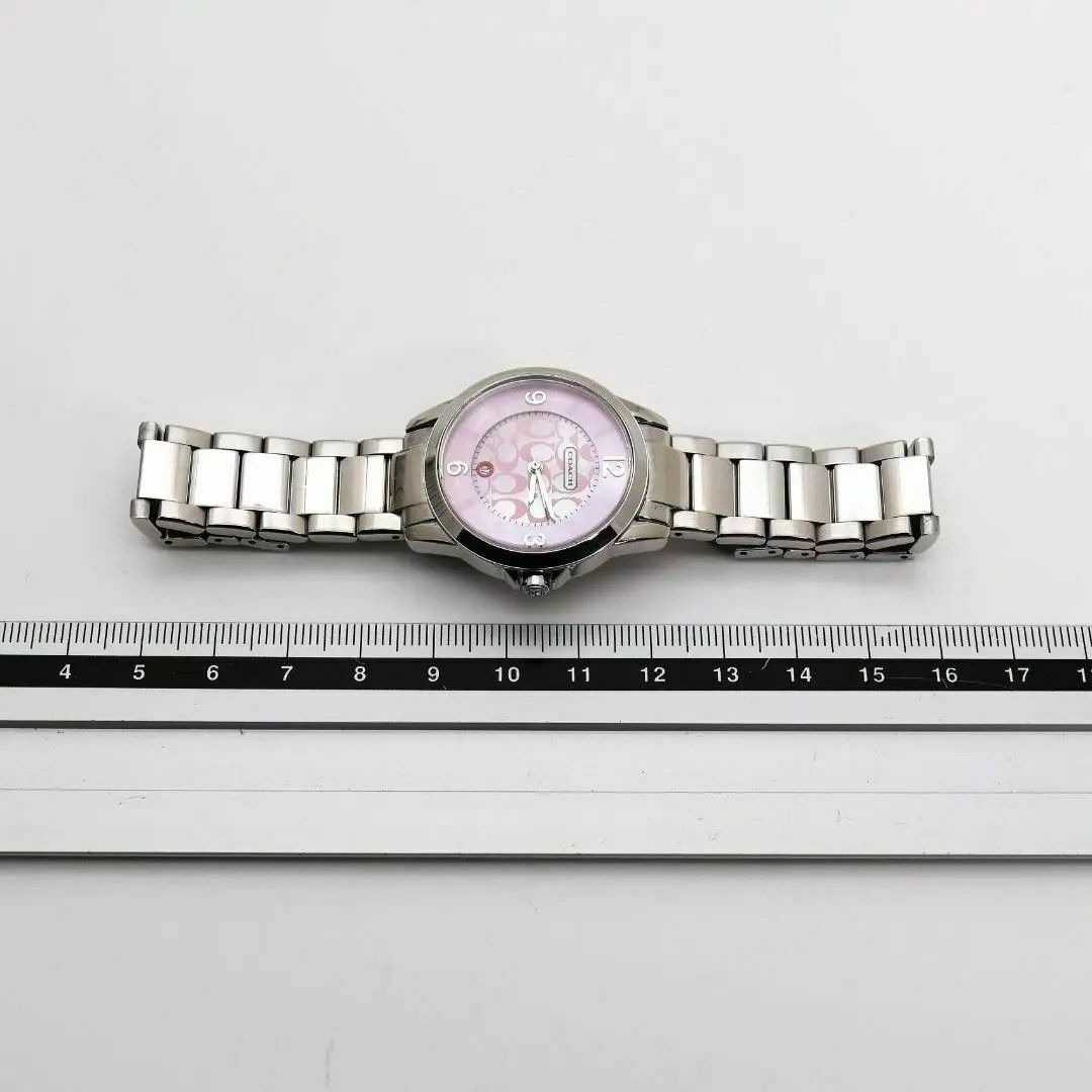 COACH(コーチ)の《人気》COACH 腕時計 ピンクシェル デイト クォーツ シグネチャー b レディースのファッション小物(腕時計)の商品写真