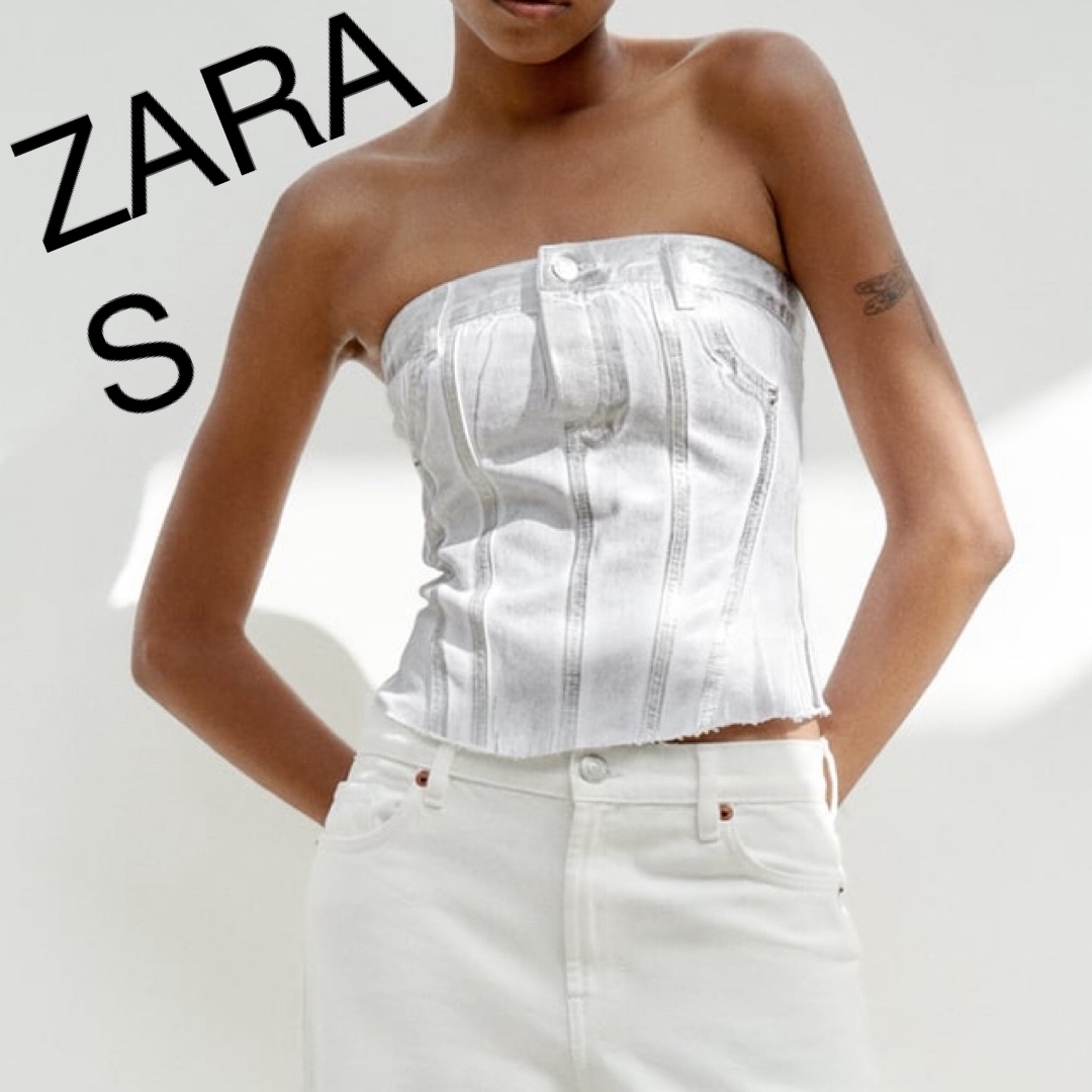 ZARA(ザラ)のメタリックストラップレストップス レディースのトップス(ベアトップ/チューブトップ)の商品写真