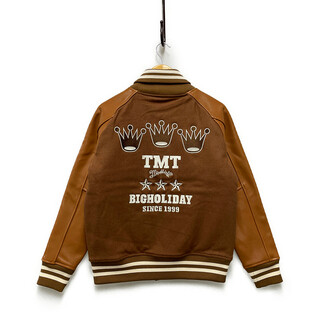 TMT - TMT ティーエムティー ×MARBLES 23AW Varsity Jacket クラウン スタジャン ブラウン サイズM 正規品 / 33590