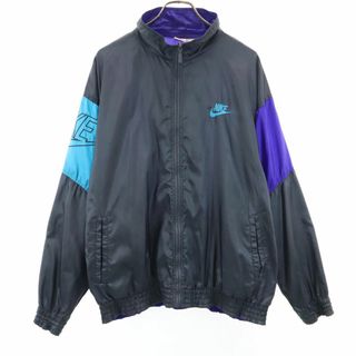 ナイキ(NIKE)のナイキ 90s オールド 銀タグ ジップジャケット L ブラック系 NIKE メンズ 古着 【240224】(その他)