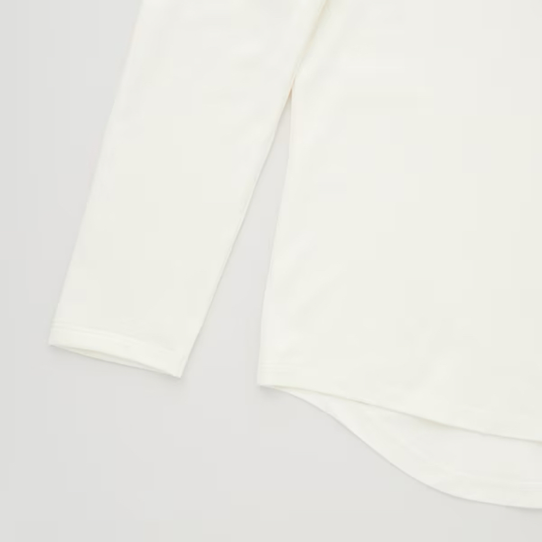 UNIQLO(ユニクロ)の新品　ユニクロ　マメ　ヒートテックバレエネックT（シルクブレンド）XL ブラック レディースのトップス(Tシャツ(長袖/七分))の商品写真