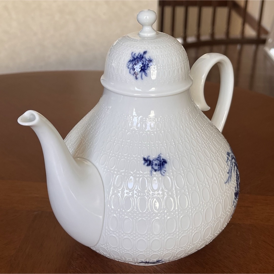 Rosenthal(ローゼンタール)の【美品】ドイツ製　ローゼンタール★ラプソディブルー★ティーポットセット インテリア/住まい/日用品のキッチン/食器(食器)の商品写真