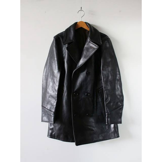 WACKO MARIA - wackomaria LEATHER DOUBLE BREASTED COAT