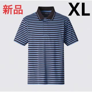 ユニクロ(UNIQLO)の新品　ユニクロ　ドライEXポロシャツ（半袖）アダム・スコット　XLサイズ　ブルー(ポロシャツ)