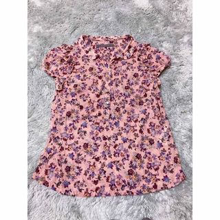 ザラ(ZARA)のヴィンテージレトロデザイン 花柄ブラウスT 古風 レア 春夏ブラウスTシャツ (シャツ/ブラウス(半袖/袖なし))