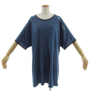 プーマ(PUMA)のプーマ PUMA Tシャツ ビッグT 半袖 ロング丈 ロゴプリント 青系 M(その他)