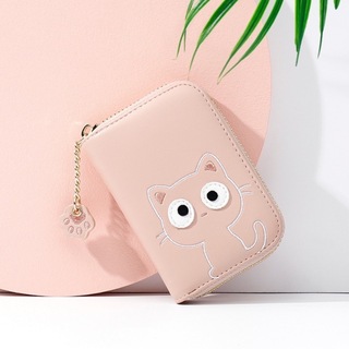【爆売れ中】ピンク　ネコ　財布　カードケース　コンパクト　猫(小物入れ)