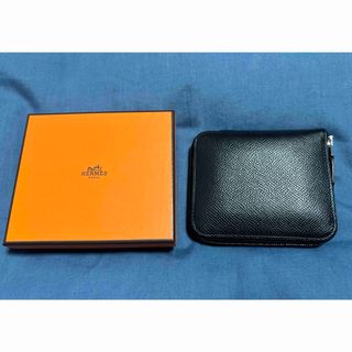 エルメス(Hermes)の【美品】エルメス アザップ シルクインコンパクト ブラック アニマポリス(財布)