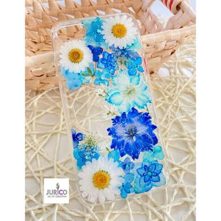 ハンドメイド押し花スマホケース　全機種対応(スマホケース)