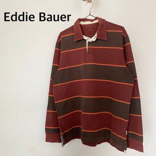 エディーバウアー(Eddie Bauer)のEddie Bauer エディバウアー　ボーダー　トップス　ポロシャツ(ポロシャツ)