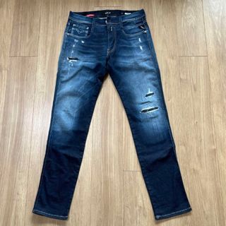 リプレイ(Replay)のANBASS 12oz ハイパーフレックスプラス BROKEN & REPAIR(デニム/ジーンズ)