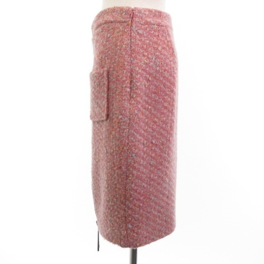 MOSCHINO(モスキーノ)のモスキーノ MOSCHINO クチュール 美品 スカート ツイード ピンク 40 レディースのスカート(ひざ丈スカート)の商品写真