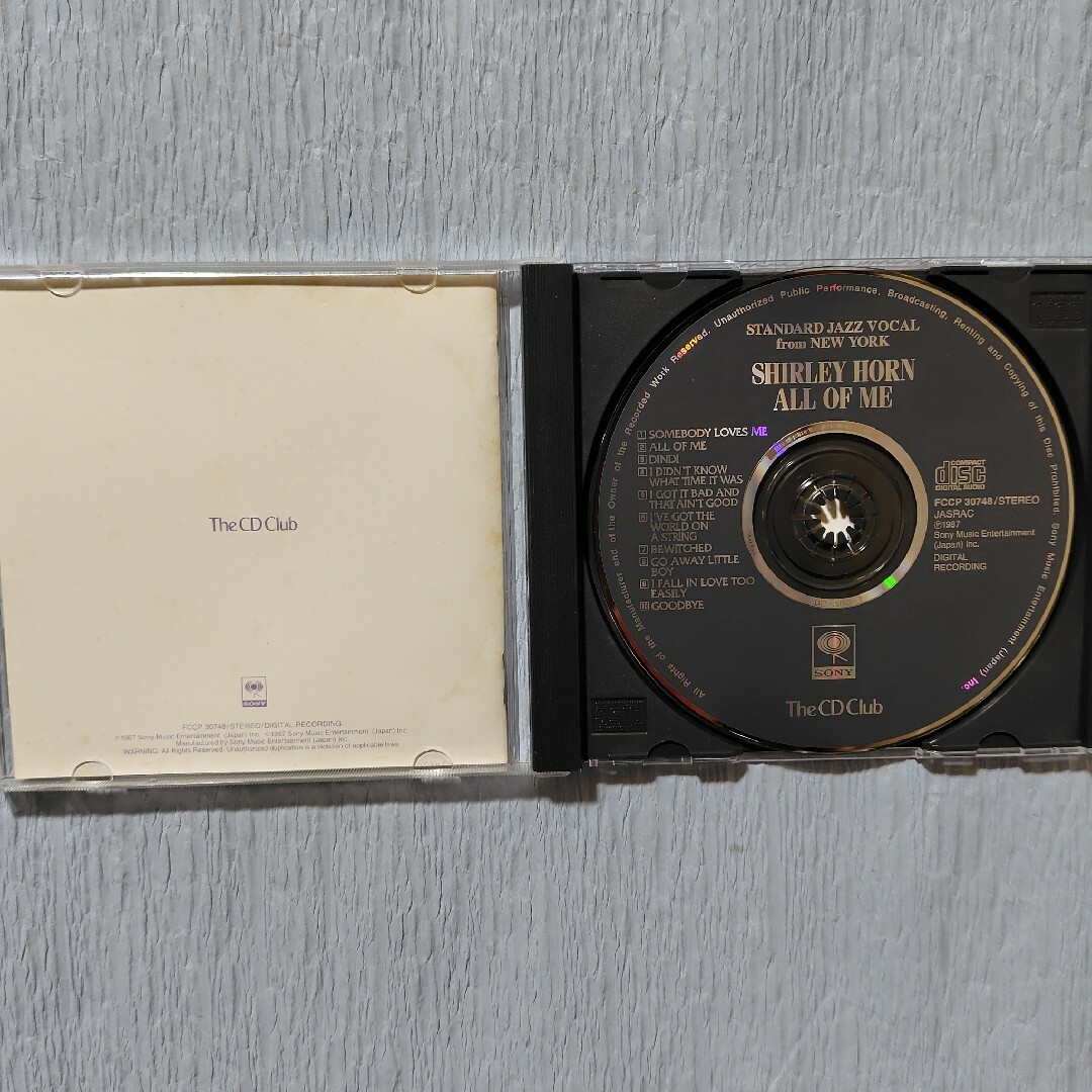 シャーリー•ホーン／オール•オブ•ミー【CD】 エンタメ/ホビーのCD(ジャズ)の商品写真