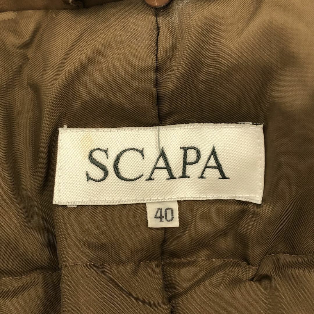 SCAPA(スキャパ)のSCAPA スキャパ アウター コート 長袖 ブラウン 40 レディースのジャケット/アウター(モッズコート)の商品写真