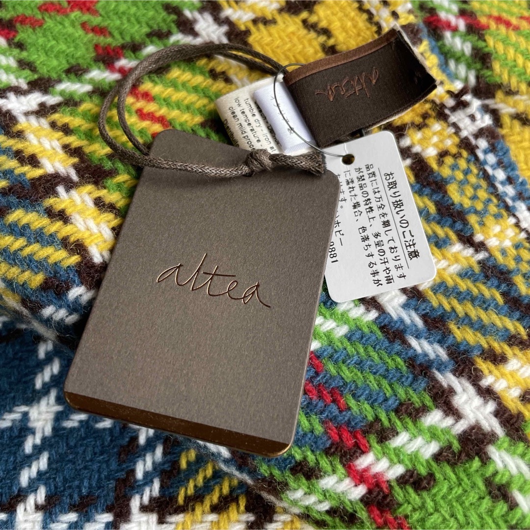ビームスで購入 アルテア Altea チェックマフラー 新品 イエロー ビームスで購入 アルテア Altea チェックマフラー 新品 イエロー
