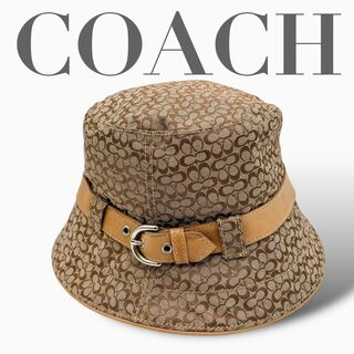 コーチ(COACH)のN093.コーチ COACH ミニシグネチャー キャンバス ハット 帽子(ハット)