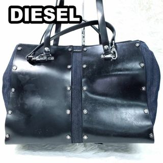 ディーゼル(DIESEL)のディーゼル　激レア　デニム　トート　ハンド　2way　ロゴ　スタッズ(トートバッグ)