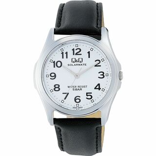 [シチズン Q&Q] 腕時計 アナログ ソーラー 防水 革ベルト H008-30(その他)