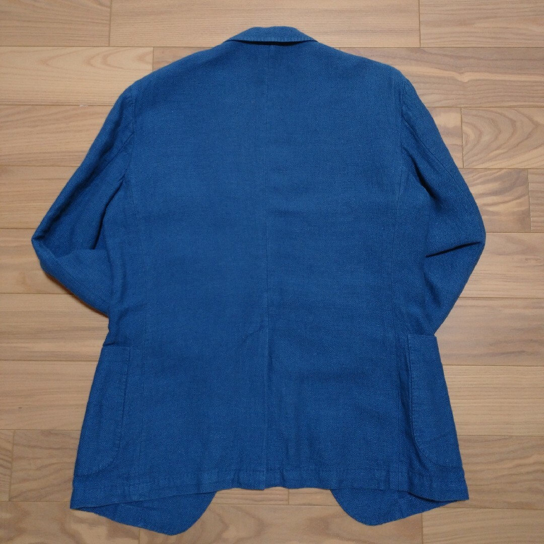 UNIQLO(ユニクロ)のユニクロ 麻 ジャケット 紺ブレザーM サイズ メンズのジャケット/アウター(テーラードジャケット)の商品写真
