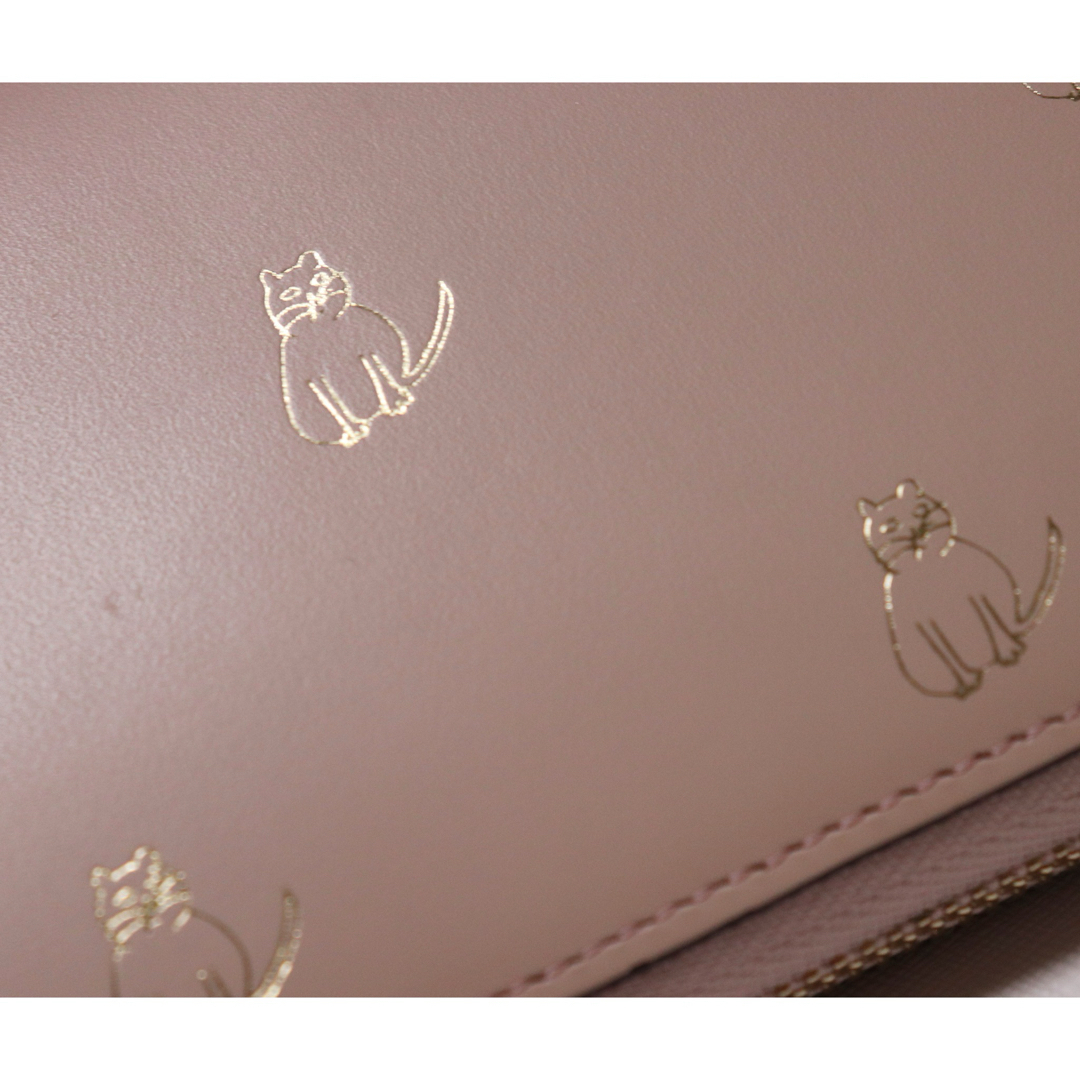 Paul Smith(ポールスミス)の《ポールスミス》新品 猫ちゃん箔押し レザーラウンドファスナー式長財布 レディースのファッション小物(財布)の商品写真