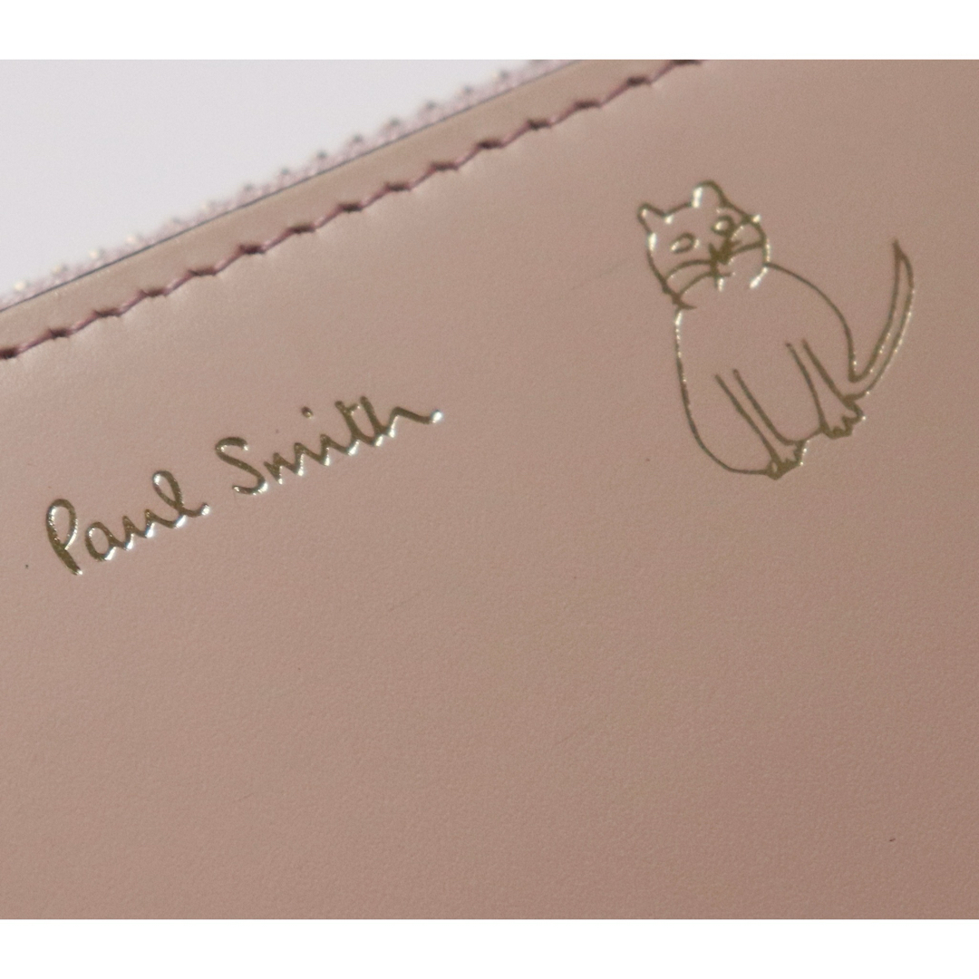 Paul Smith(ポールスミス)の《ポールスミス》新品 猫ちゃん箔押し レザーラウンドファスナー式長財布 レディースのファッション小物(財布)の商品写真