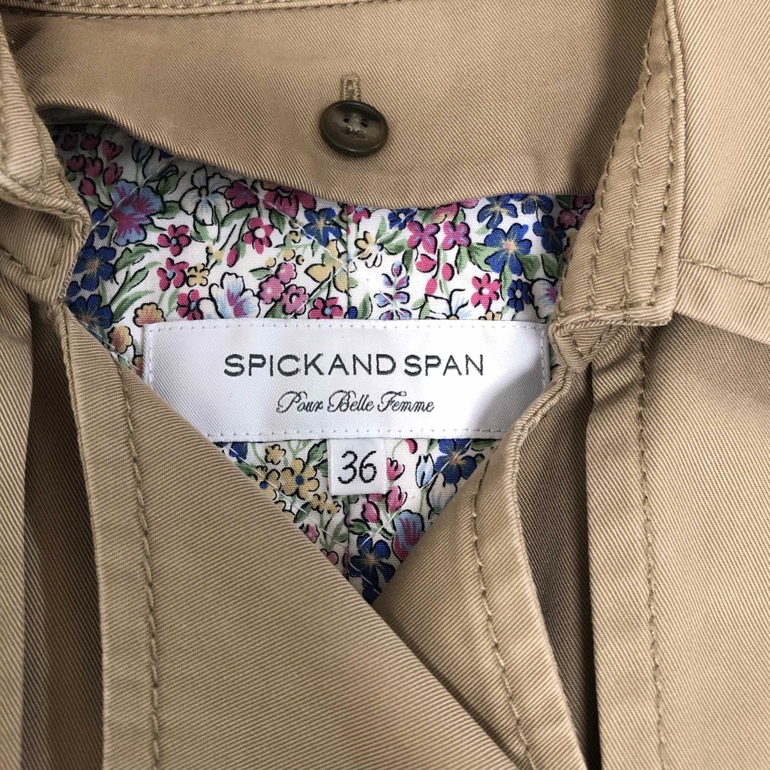 Spick & Span(スピックアンドスパン)の【美品】SPICK AND SPAN トレンチコート ライナー 花　ベルト 36 レディースのジャケット/アウター(トレンチコート)の商品写真