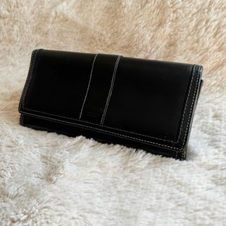 コーチ(COACH)のcoach コーチ　長財布　オールレザー　ブラック(財布)