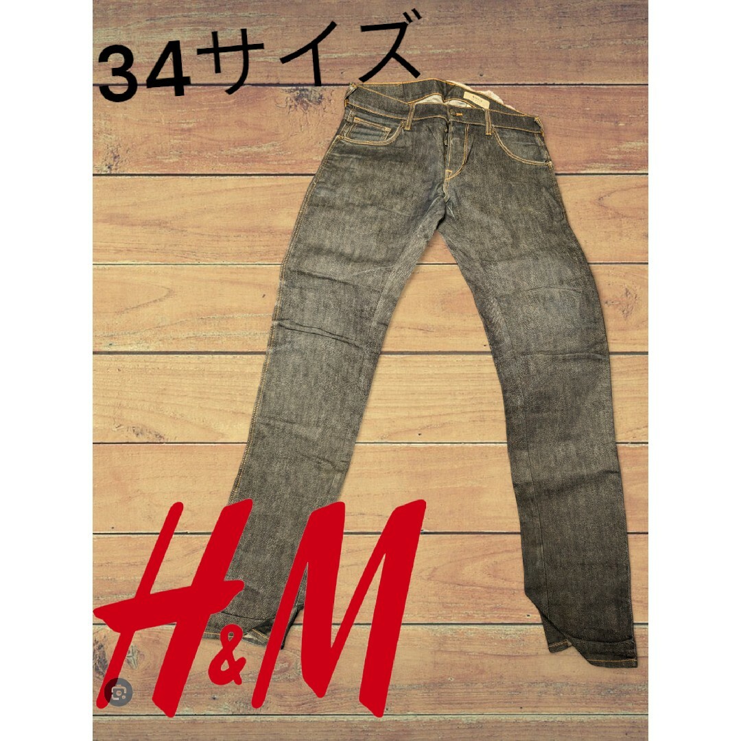 H&M(エイチアンドエム)の美品☆H＆M☆ブラックデニム☆34インチ メンズのパンツ(デニム/ジーンズ)の商品写真