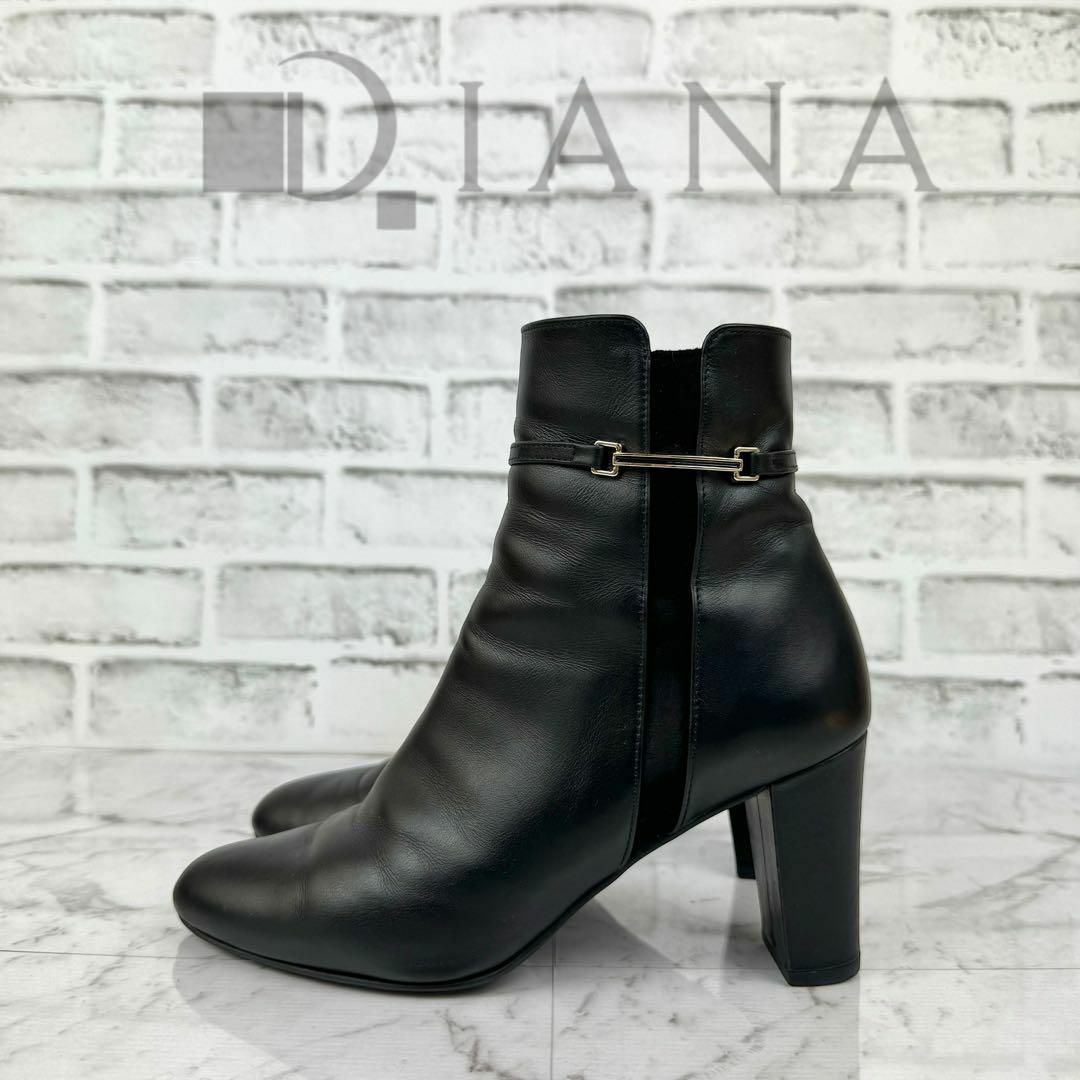 DIANA(ダイアナ)の【美品】DIANA ダイアナ ショートブーツ レザー 美脚 脚長 レディースの靴/シューズ(ブーツ)の商品写真