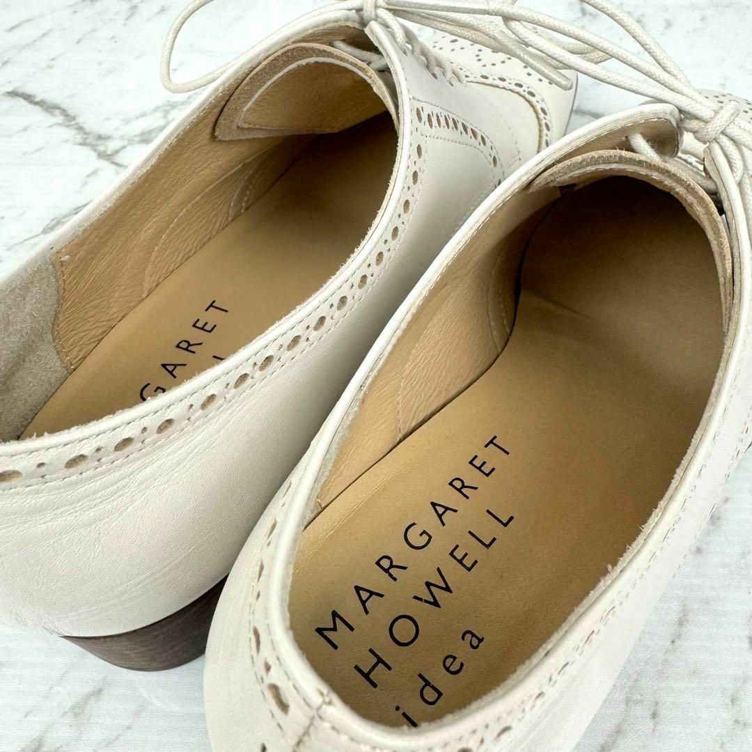 マーガレットハウエル アイデア ヒールアップシューズ メダリオン ウィングチップ レディースの靴/シューズ(ローファー/革靴)の商品写真