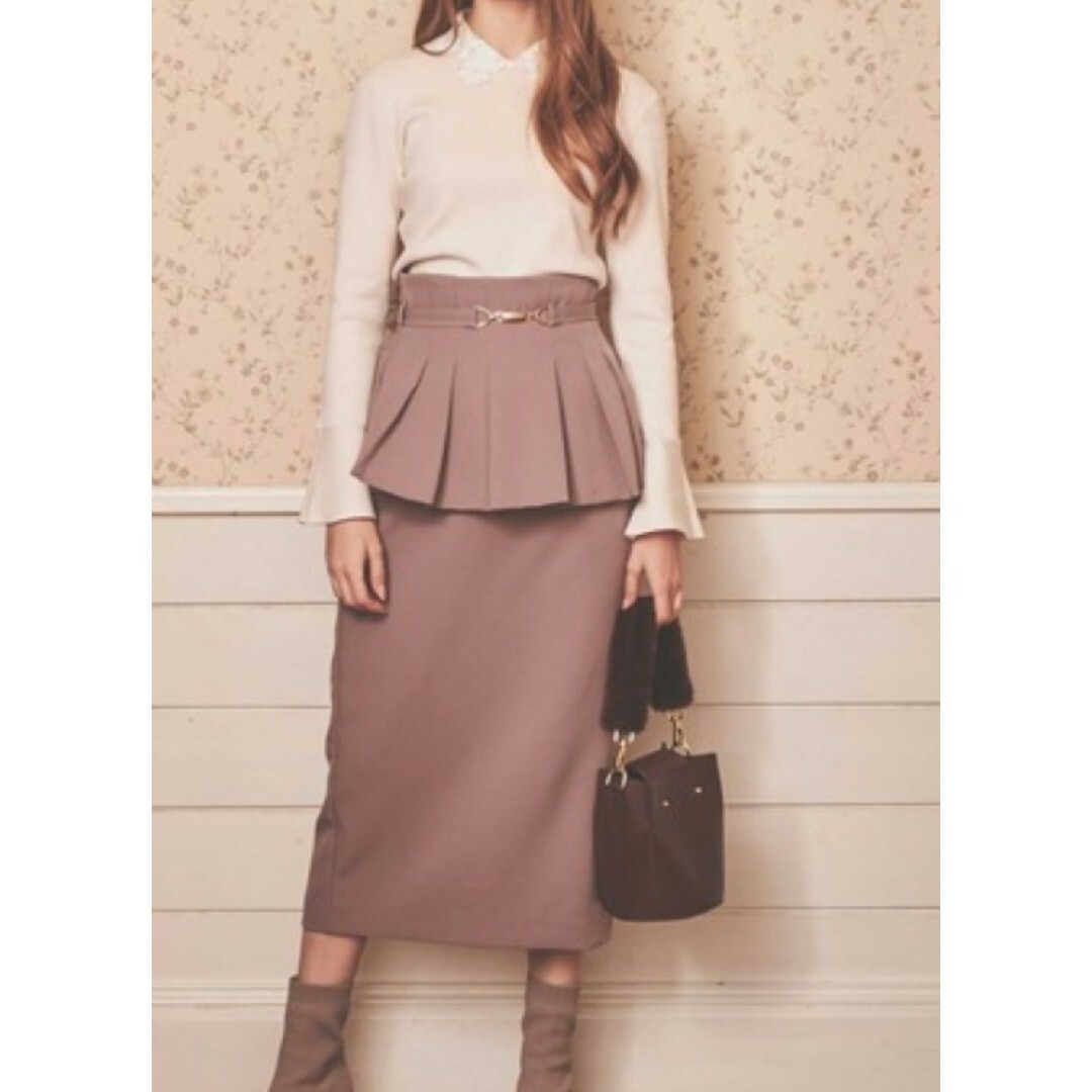 Noela(ノエラ)のノエラ　ペプラムタイトスカート レディースのスカート(ひざ丈スカート)の商品写真