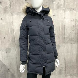 カナダグース(CANADA GOOSE)のCANADA GOOSE カナダグース ダウンジャケット マッケンジー アウター Mackenzie Parka ファー S 2302JL ネイビー 紺 ネイビー金具    ポリエステル コットン レディース 冬【中古品】(ダウンジャケット)