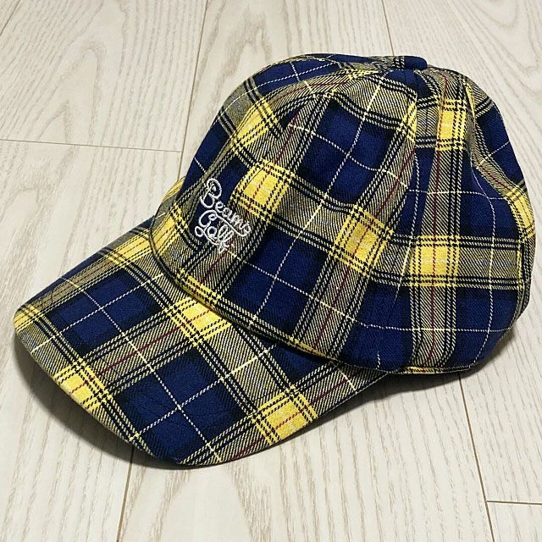 BEAMSGOLF(ビームスゴルフ)のBEAMS チェック柄 キャップ GOLF ☆美品 レディースの帽子(キャップ)の商品写真