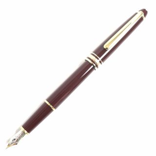 モンブラン(MONTBLANC)の美品▼MONTBLANC モンブラン マイスターシュテュック ホワイトスター ペン先14K 万年筆 ボルドー×ゴールド EFニブ ドイツ製(ペン/マーカー)