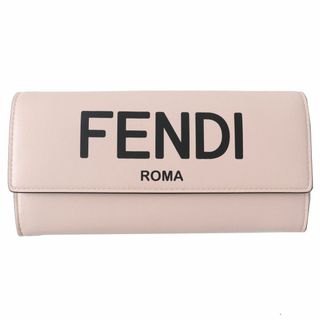 フェンディ(FENDI)の未使用品△FENDI フェンディ 8M0251 フェンディローマ コンチネンタル 二つ折り フラップ レザー ロングウォレット／長財布 ROSA 伊製 箱付(財布)