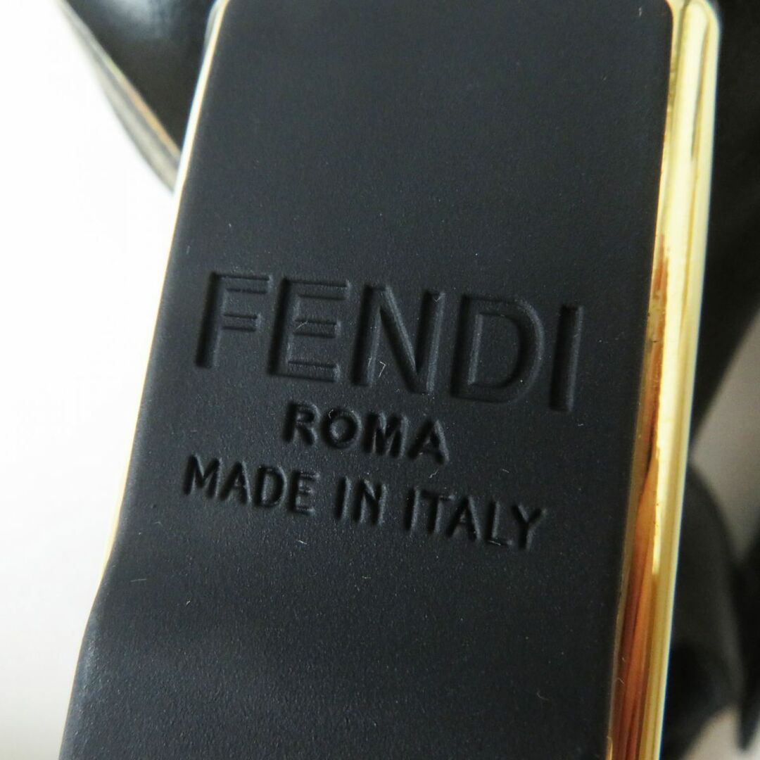 FENDI(フェンディ)の未使用品◎22SS 伊製 フェンダーチェ フェンディ×ヴェルサーチ 8J8304 プリントシルクハイヒールスリングバッグ FFロゴ バロック柄 36 レディースの靴/シューズ(ハイヒール/パンプス)の商品写真