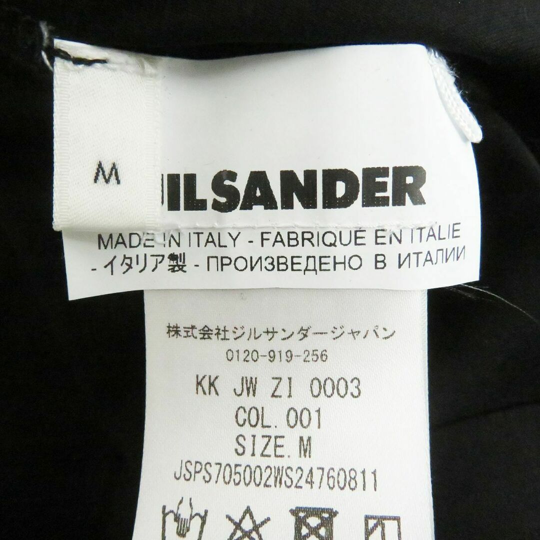 Jil Sander(ジルサンダー)の極美品□JIL SANDER/ジルサンダー JSPS705002 無地 コットン100％ クルーネック 薄手 ショートスリーブ 半袖Tシャツ 黒 M 伊製 正規品 メンズのトップス(Tシャツ/カットソー(半袖/袖なし))の商品写真