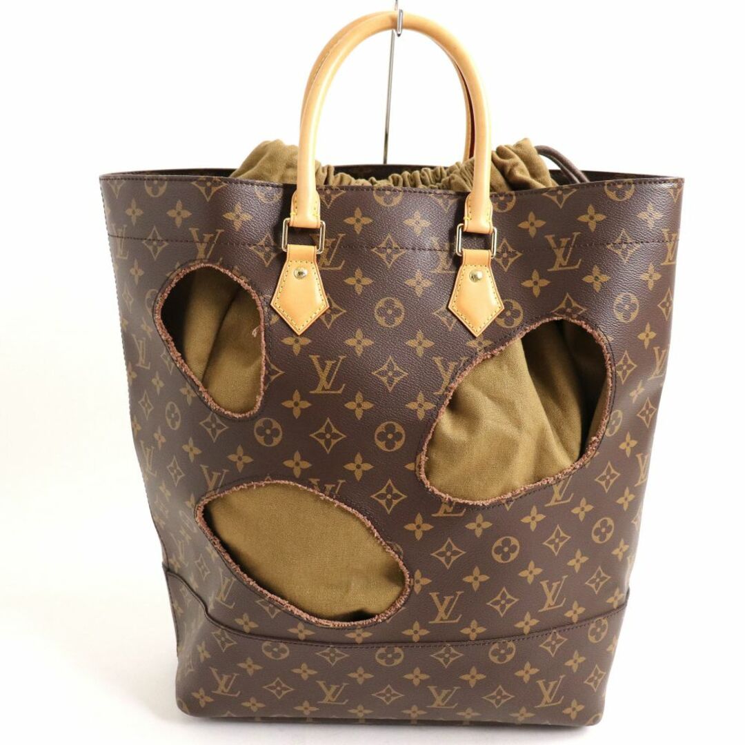 LOUIS VUITTON(ルイヴィトン)の美品▽LOUIS VUITTON ルイヴィトン M40279 モノグラム ウィズ ホールズ トートバッグ ブラウン フランス製 保存袋付き レディース レディースのバッグ(トートバッグ)の商品写真