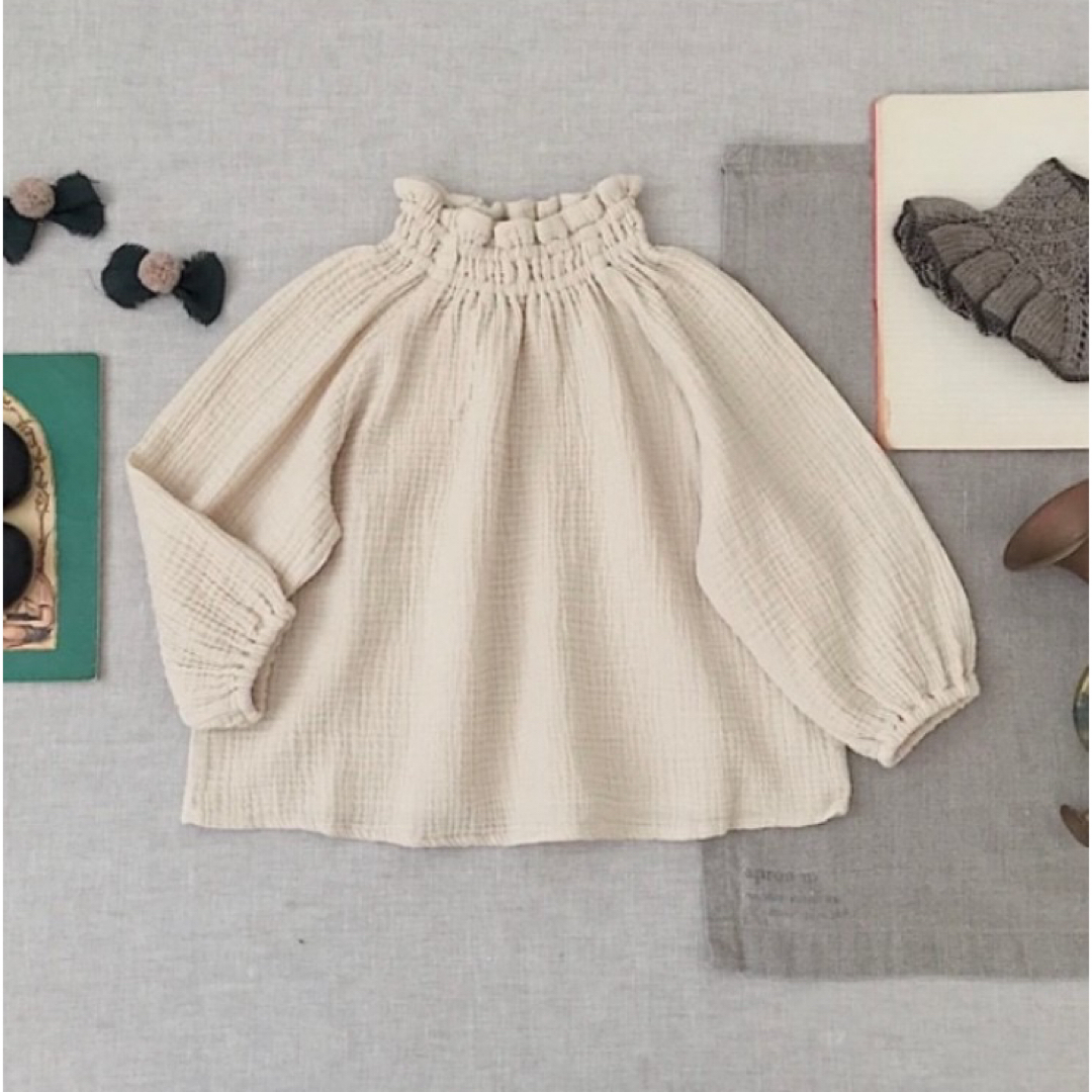 SOOR PLOOM(ソーアプルーム)の最終価格 soorploom Imelda blouse Milk 5y キッズ/ベビー/マタニティのキッズ服女の子用(90cm~)(ブラウス)の商品写真