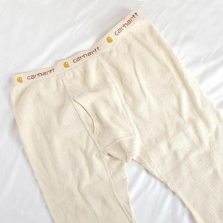 カーハート(carhartt)のLサイズ/USA製 カーハート コットン サーマルパンツ 生成り(レギンス/スパッツ)